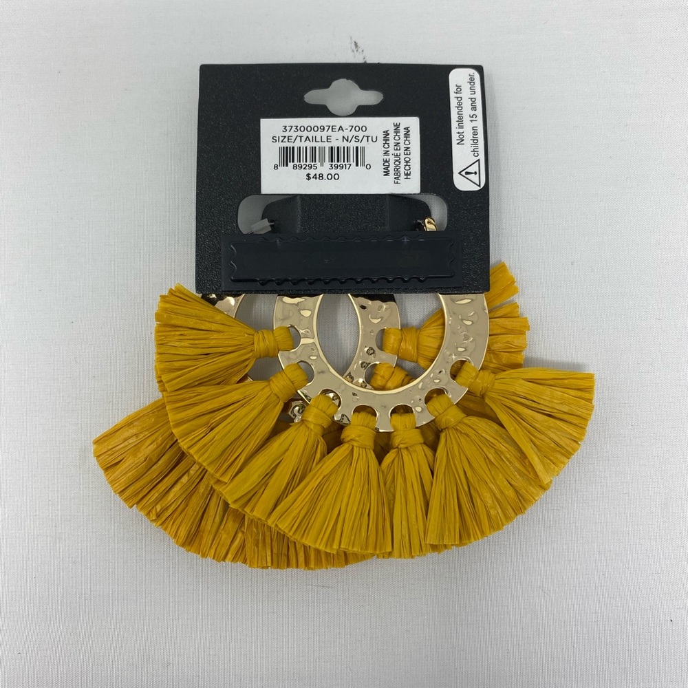 BCBG yellow fringe earrings - Picture 3 of 4